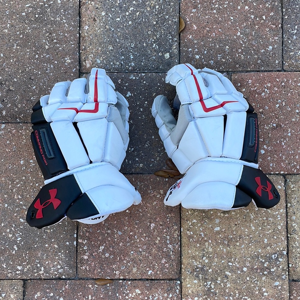Under Armour Command Pro lacrosse gloves.